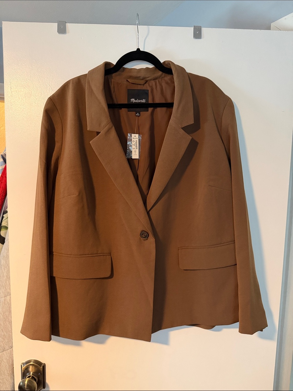 Madewell Caramel Brown Single-Button Blazer
